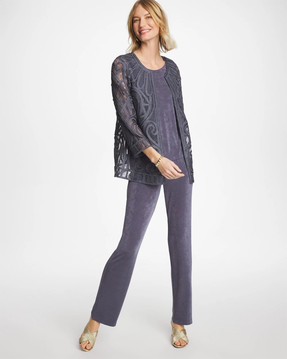 Travelers™ Short Embroidered Lace Jacket | Chico's
